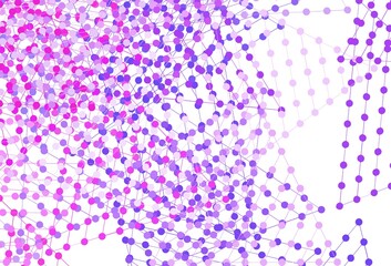 Light Pink vector layout with circles, lines.