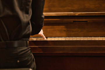 Artist hand who plays piano
