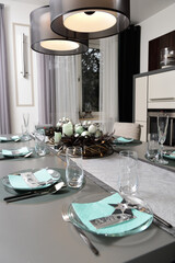 weihnachtsdekoration in der küche
