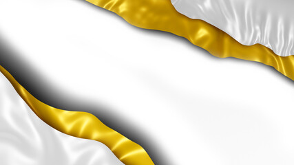 Silver and gold cloth gray background abstract 3D render