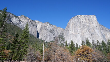 El Capitan rocks in Yosemite. Rocks and mountains