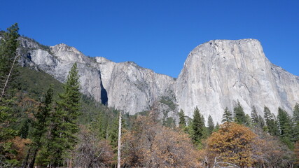 El Capitan rocks in Yosemite. Rocks and mountains