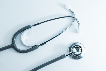 Stethoscope for doctor checkup in health medical laboratory