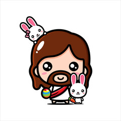 jesus character vector design