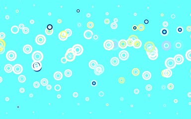 Light Blue, Yellow vector backdrop with dots.
