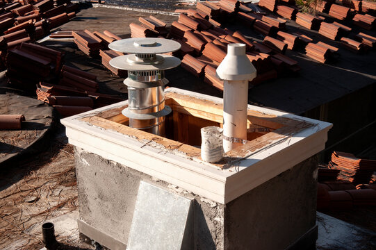 New chimney stack with utilities