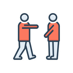 Color illustration icon for him