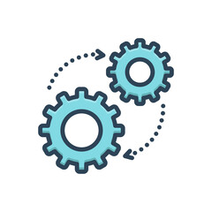 Color illustration icon for mechanism