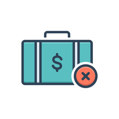 Color illustration icon for not