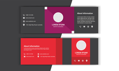 creative modern Corporate email signature collection set.	