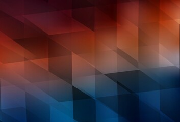 Dark Blue, Red vector texture in rectangular style.