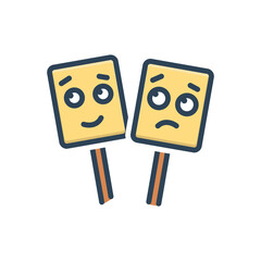 Color illustration icon for emotional 