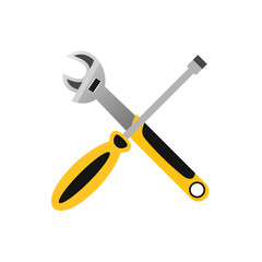 set of tools isolated on white