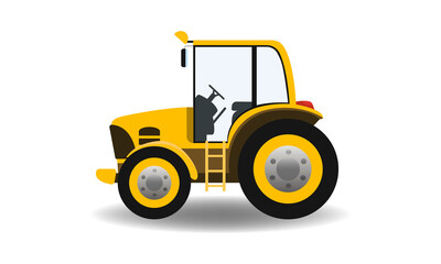 tractor isolated on white