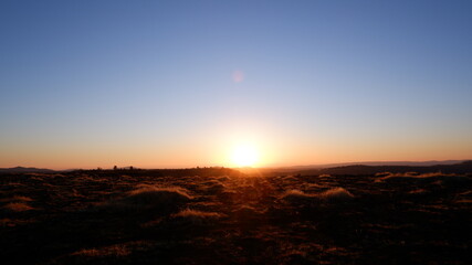sunset over the mountains