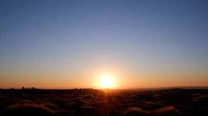 sunset over the mountains