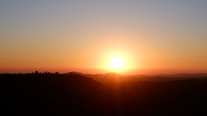 Fototapeta premium sunset over the mountains