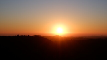 sunset over the mountains