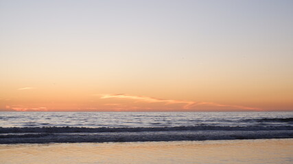 Sunset in Santa Monica Beach