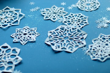 christmas background with snowflakes