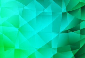 Fototapeta premium Light Green vector polygonal background.