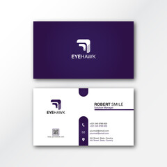 Modern dark blue business card template