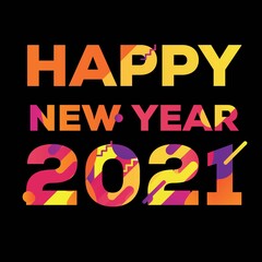 Fototapeta na wymiar 2021 new years eve background with colorful fill