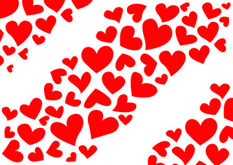 heart red pattern design on white background design illustration vector