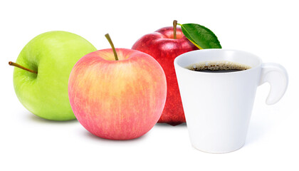 Apple with coffee