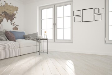 Modern interior design. 3D illustration