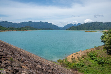 Beautiful of Dam reservoir water in Thailand