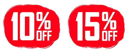 Set Sale banners design template, discount tags, app icons, vector illustration