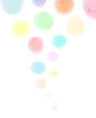 パステルカラーの水玉背景素材