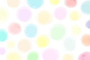 かわいいパステルカラーの水玉の壁紙
