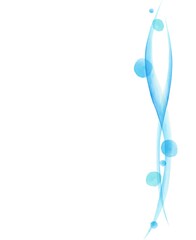 Obraz premium 美しいブルーの水彩ウェーブライン