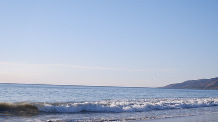 Pacific Ocean waves and sunlights