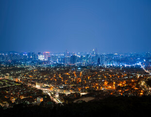 View of downtown sunrise cityscape  Seoul city, Seoul city at night South Korea