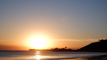 Sunset view in Malibu Beach