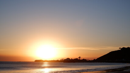 Obraz premium Sunset view in Malibu Beach
