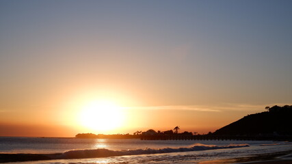 Obraz premium Sunset view in Malibu Beach