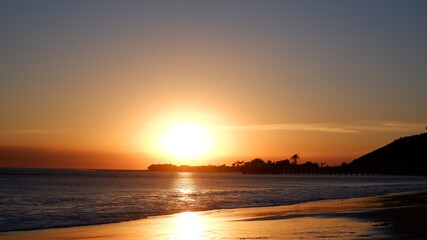 Sunset view in Malibu Beach
