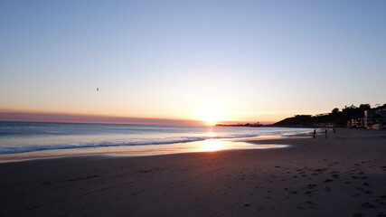 Sunset view in Malibu Beach