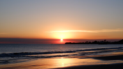 Obraz premium Sunset view in Malibu Beach