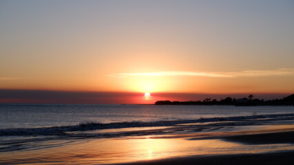 Sunset view in Malibu Beach