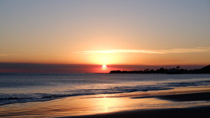 Sunset view in Malibu Beach