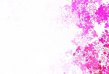Light Purple, Pink vector pattern with random forms.