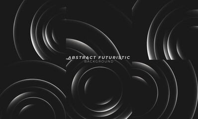 Obraz premium Abstract futuristic glowing Circle lines and technology background, Abstract art wallpaper. Digital innovation concept for your technology design. vector illustration