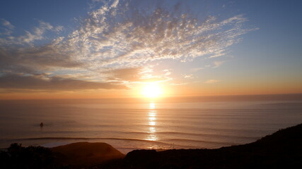 Pacific ocean and sunset
