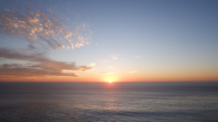 Pacific ocean and sunset