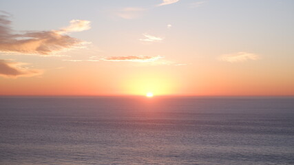 Pacific ocean and sunset